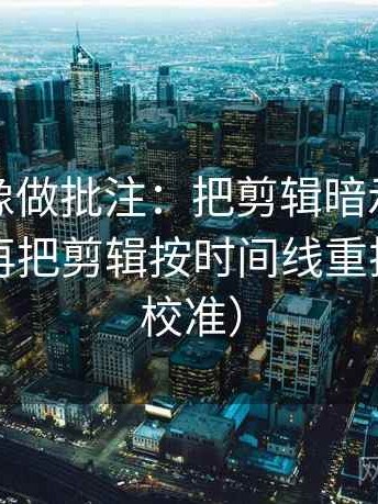 韩漫屋像做批注：把剪辑暗示因果吗写清，再把剪辑按时间线重排（像做校准）