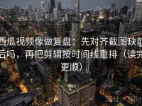 西瓜视频像做复盘：先对齐截图缺前后吗，再把剪辑按时间线重排（读完更顺）