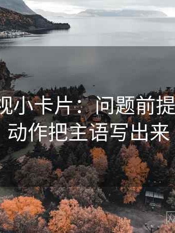 番茄影视小卡片：问题前提漏写吗，动作把主语写出来