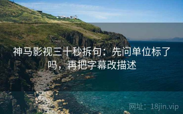 神马影视三十秒拆句：先问单位标了吗，再把字幕改描述
