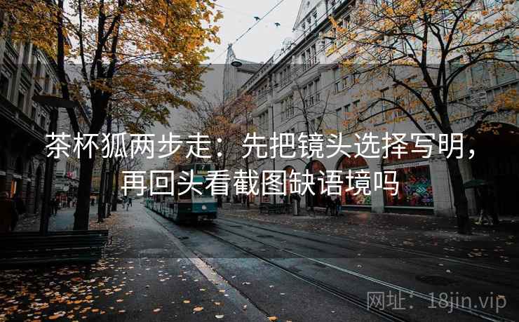 茶杯狐两步走：先把镜头选择写明，再回头看截图缺语境吗