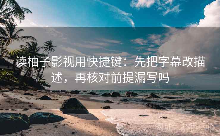 读柚子影视用快捷键：先把字幕改描述，再核对前提漏写吗